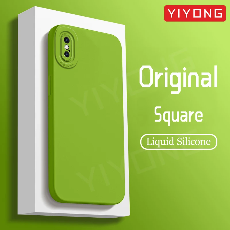 Coque pour iPhone X YIYONG, coque souple en silicone liquide d