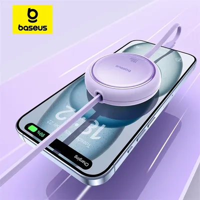 Baseus 100 W USB-C-Kabel für iPhone 15 16 Plus Pro Max, einziehbares Schnellladekabel für MacBook Image