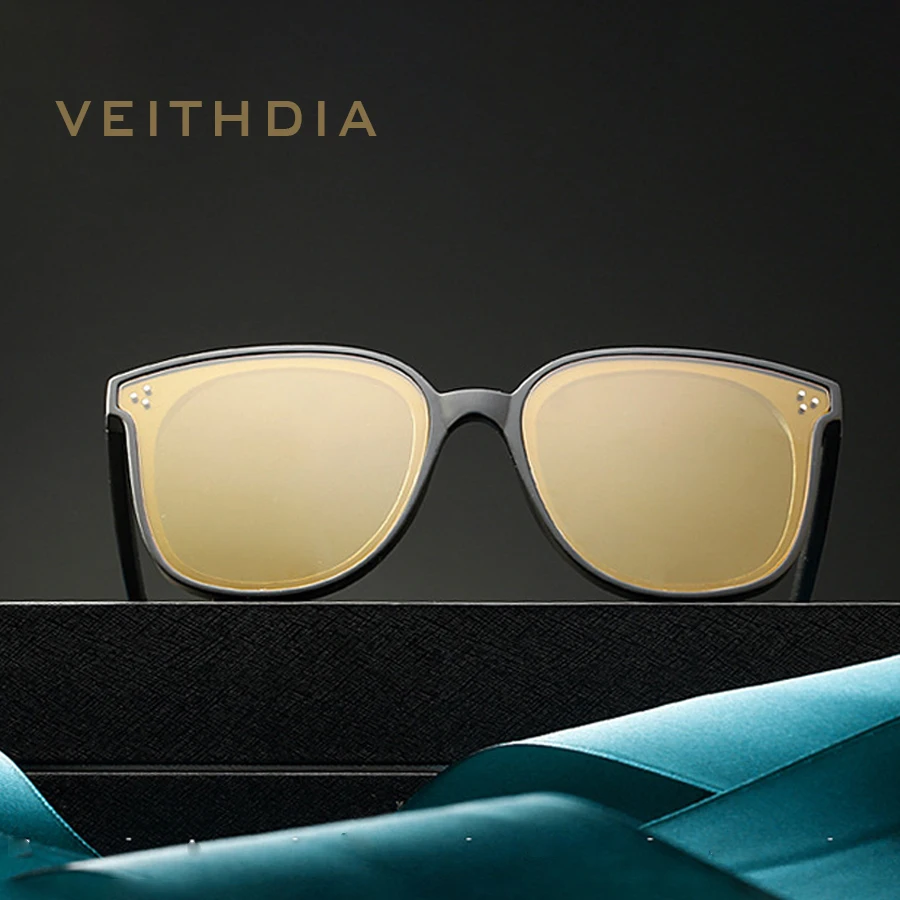 VEITHDIA Marke männer Sonnenbrille Frauen Mode Polarisierte Photochrome Linse Vintage UV400 TR90 Sonnenbrille Für Männlich/Weiblich V851 Image