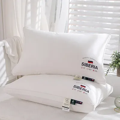 High-end Down Comfortable Pillow 5-star Hotel Pillow Solid Color Soft Bedroom Bed Sleep Pillow Home Single Adult Pillow