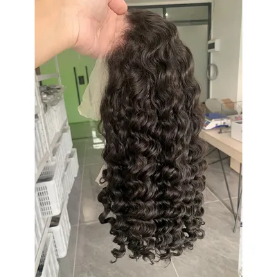 250 Density Double Drawn Deep Wave Frontal Wig 13x4 13 x 6 Bob Raw Vietnamese Wet and Wavy Human Hair Wigs 10 12 14 Inch On Sale