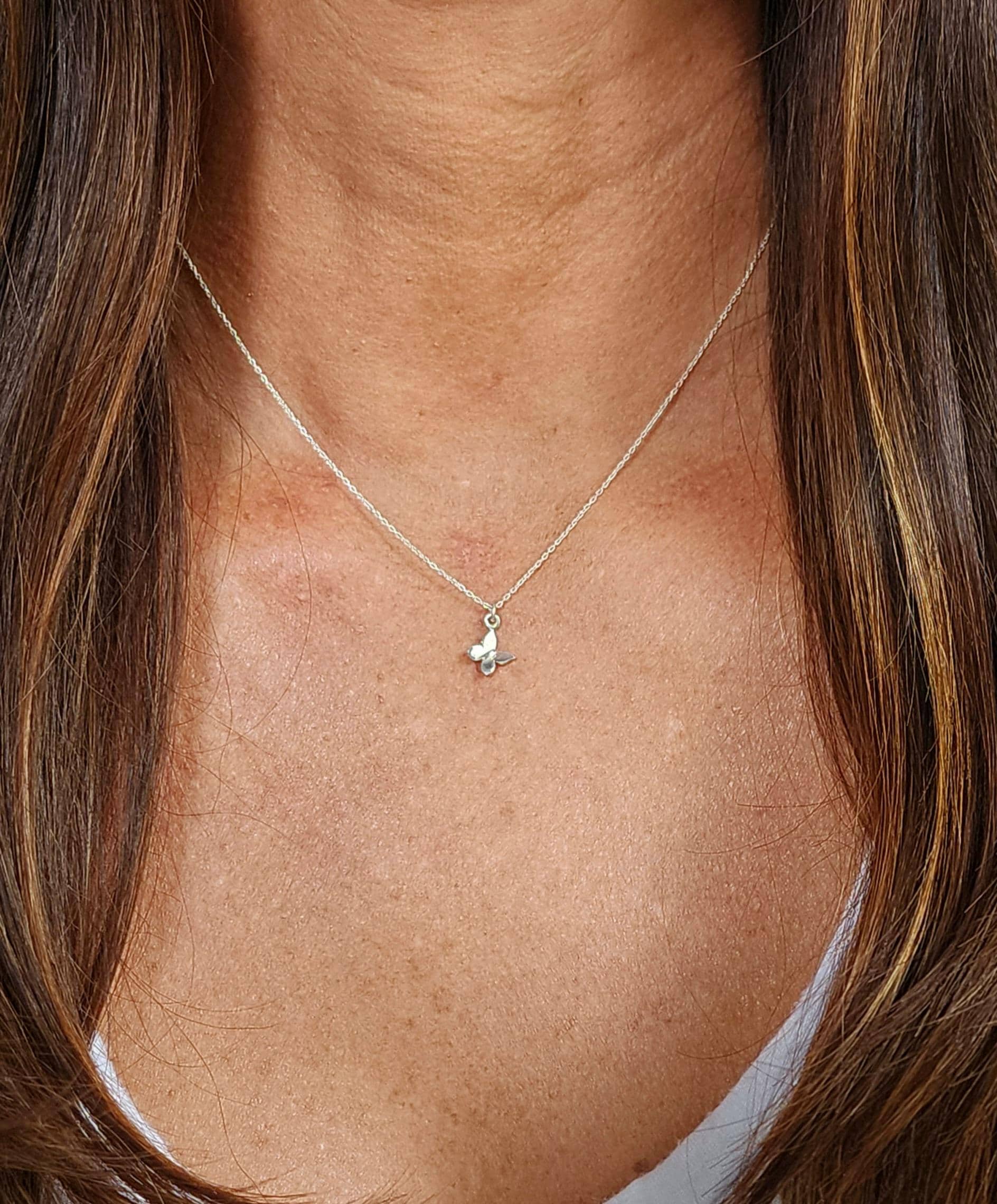 Collana a forma di farfalla in argento sterling, ciondolo a forma di farfalla 3D, collana a forma di farfalla in argento, collana a forma di farfalla,