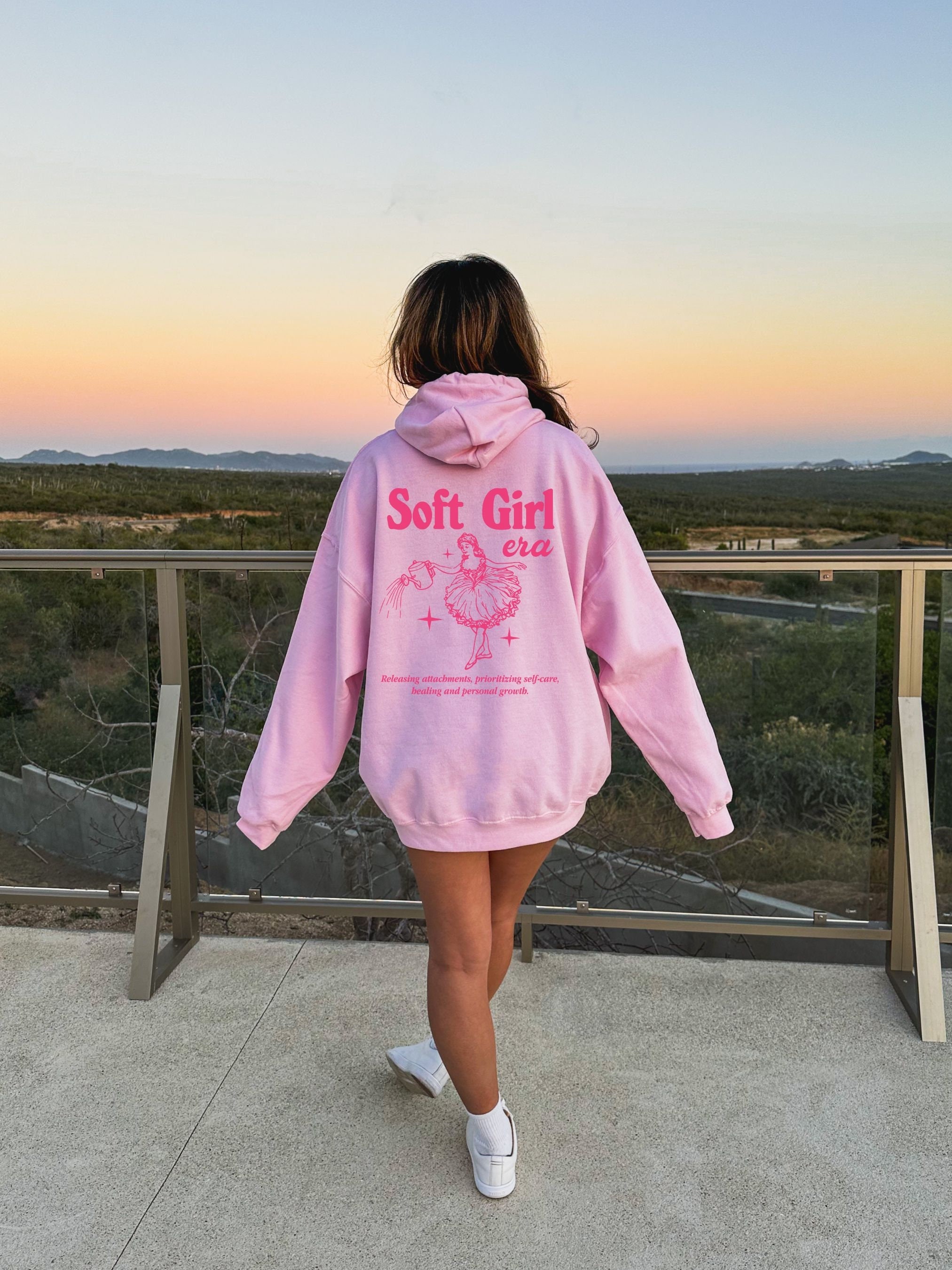 Soft Girl Era Felpa con cappuccio, Felpa con cappuccio Self Care, Felpa con cappuccio oversize, Felpa con cappuccio alla moda, Felpa con cappuccio Tum