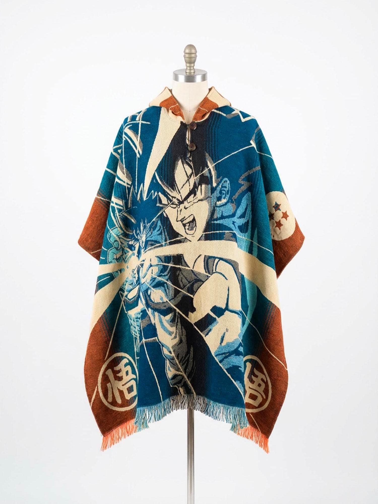 Poncho Dragon Ball Z Goku, poncho Goku, poncho Son Goku, poncho Dragon Ball, poncho caldo e morbido, poncho unisex, anime, regalo pronto per il 2026
