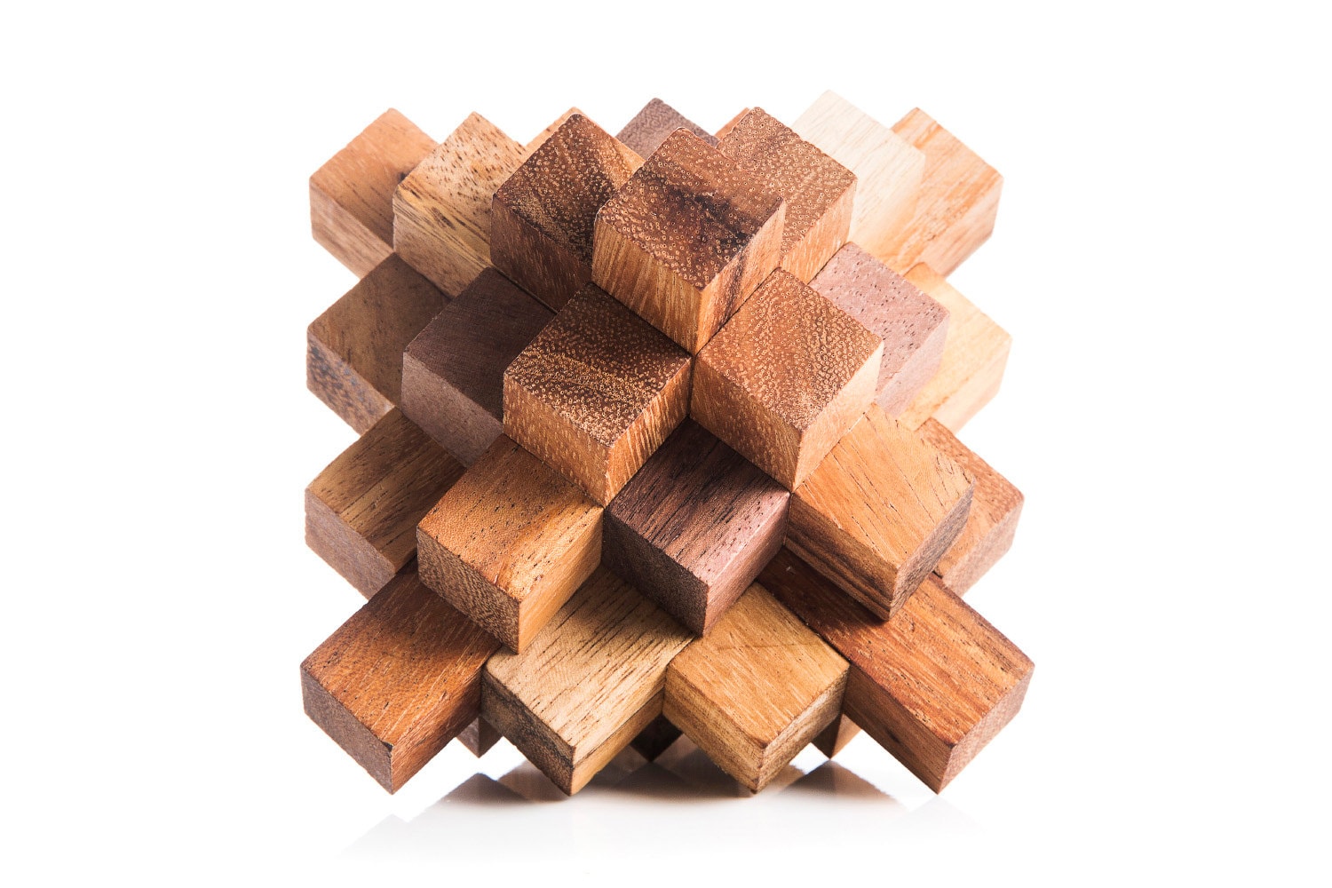 Torsione di cristallo - 3D puzzle rompicapo in legno, legno puzzle, rompicapo fatti a mano, legno rompicapo, puzzle 3D