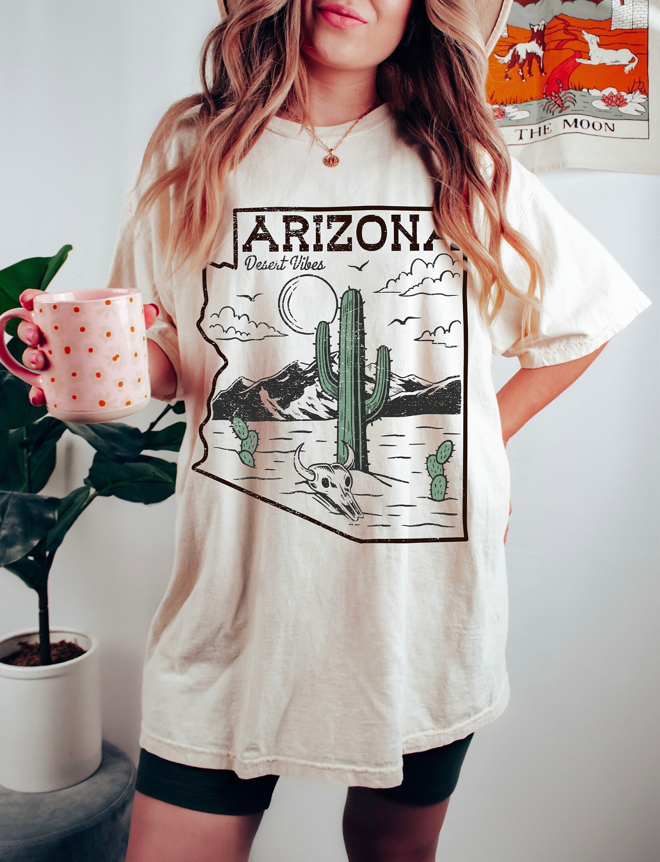 T-shirt Arizona, T-shirt Desert, T-shirt Desert Vibes, Camicia Boho, T-shirt Boho, T-shirt in cotone di ispirazione vintage, T-shirt unisex, T-shirt C