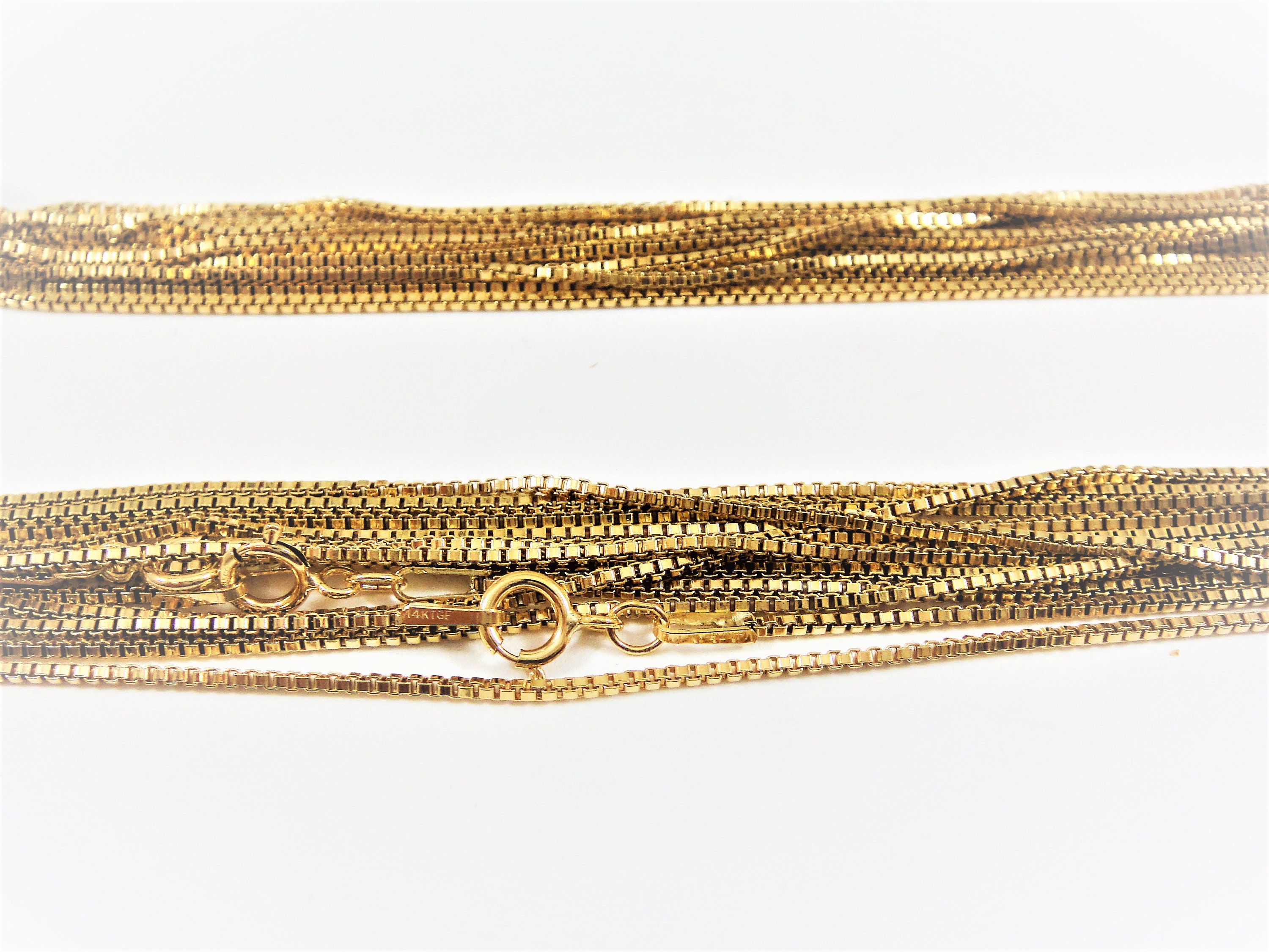 Catena a maglie larghe riempita d'oro, catena a maglie larghe riempita d'oro da 1 mm, catena d'oro, catena, catena a maglie larghe, catena a maglie la