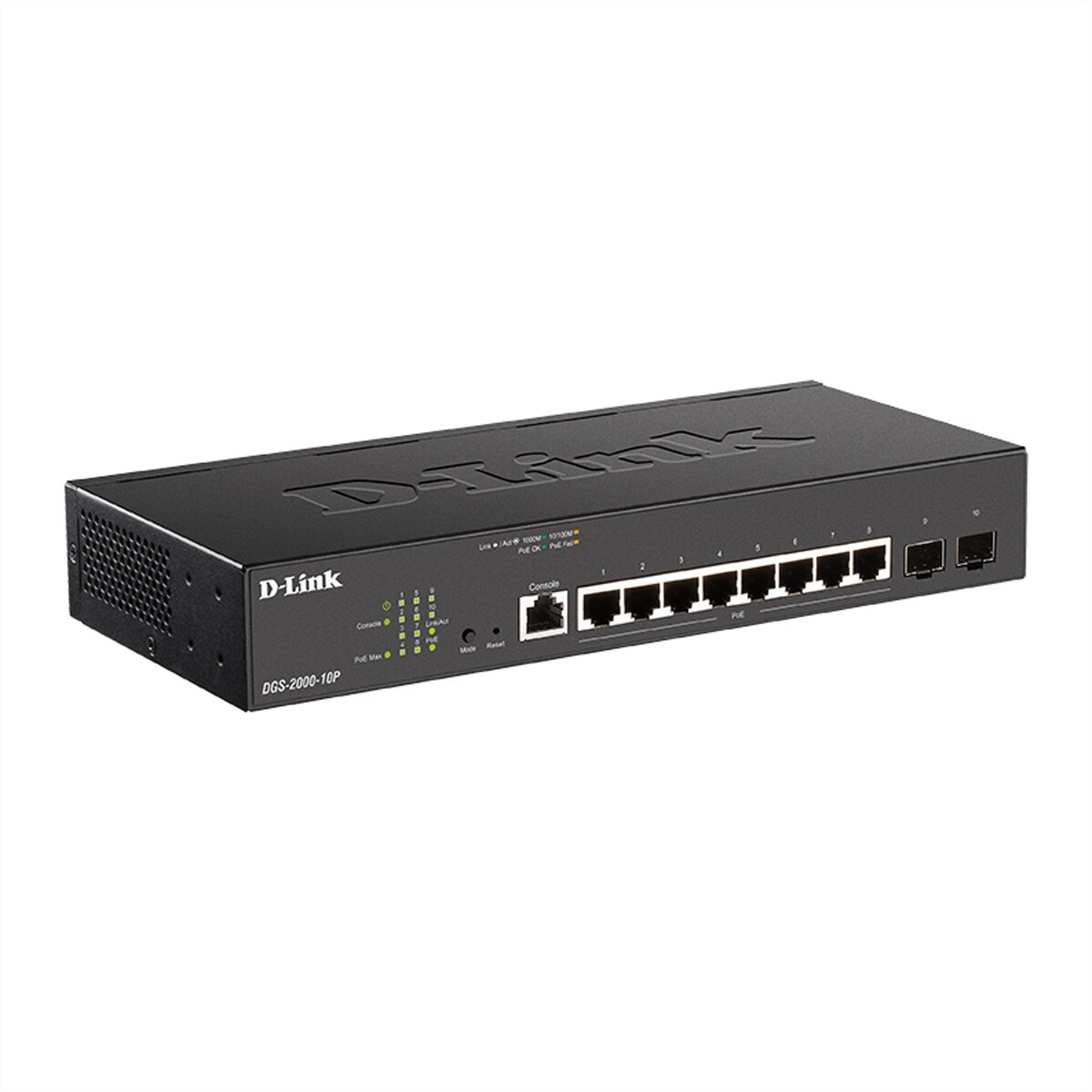 D-Link DGS-2000-10P 10-Port PoE Switch Gigabit, Managed Image