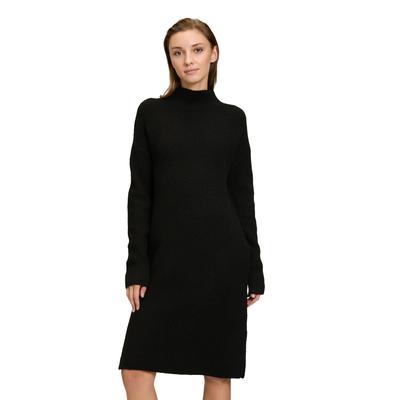 Strickkleid CARTOON "Cartoon Strickkleid mit Kragen", Damen, Gr. 44, Normalgrößen, schwarz, Obermaterial: 52% Polyester recycelt, 38% Polyacryl, 8% Wolle, 2% Elasthan., casual, oversize lang, Kurzarm, Kleider, Struktur Image