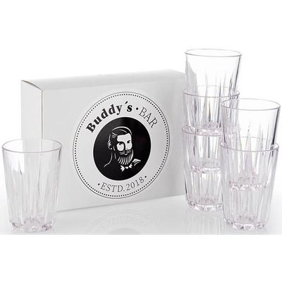 Becher BUDDY'S "Buddy´s Bar", transparent, B:7cm H:9,5cm Ø:7cm, Kunststoff, Trinkgefäße, 6er Set, Tritan Kunststoff Trinkgläser, 150 ml, Made in Germany Image