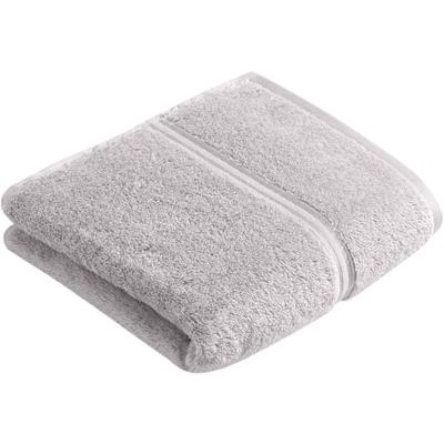 Handtuch VOSSEN "Belief", grau (stone), B:50cm L:100cm, Webfrottier, Obermaterial: 100% Baumwolle, Handtücher (Packung), Chenille-Struktur Image