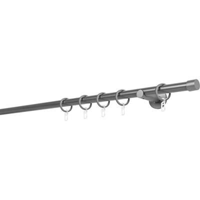Gardinenstange MYDECO "20mm Cap Wandträger 6,5 cm", grau (anthrazit), L:290cm, Gardinenstangen Image