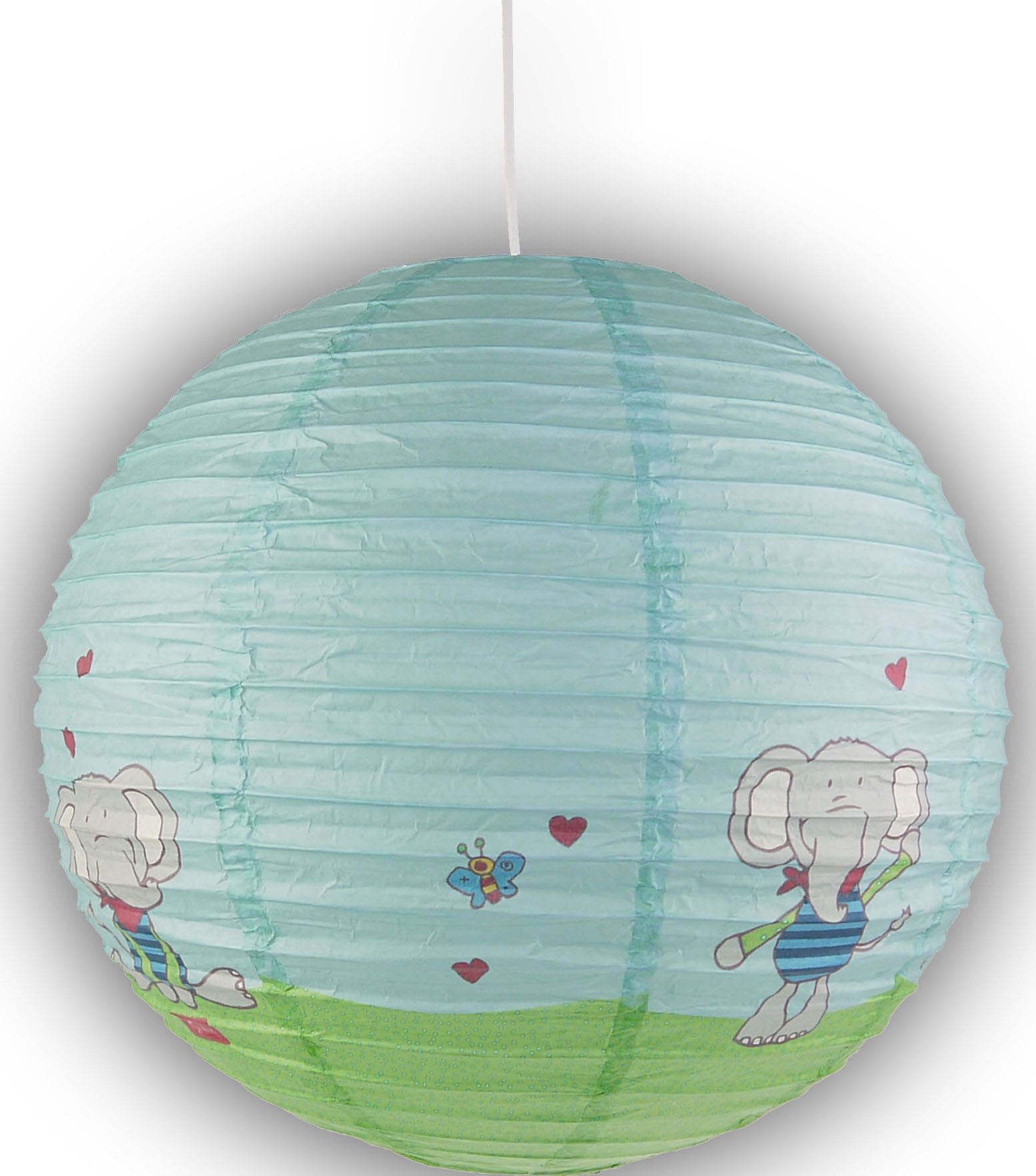 NIERMANN Hängeleuchte "Lolo Lombardo", blau, 1, Ø 40cm H: 40cm, 1 Stk., Leuchten, Papier-Pendelleuchte Lolo Lombardo, Kinderlampe