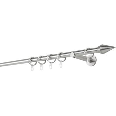 Gardinenstange MYDECO "20mm Point Wandträger 12 cm", silber (edelstahlfarben), L:340cm, Gardinenstangen Image