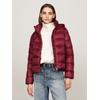 Steppjacke TOMMY HILFIGER "LW DOWN CASUAL JACKET", Damen, Gr. S (36), rot (deep rouge), Steppware, Obermaterial: 100% Polyamid. Futter: 100% Polyamid. Wattierung: 90% Daunen, 10% Federn, unifarben, modisch, regular fit, Langarm, Jacken, mit Logoprägung