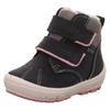Klettstiefel SUPERFIT "GROOVY 2.0 WMS: Mittel", Kinder, Gr. 26, rosa (dunkelgrau, rosa), Veloursleder, Textil, casual, Schuhe, Snowboots mit Schurwolle, Größenschablone zum Download