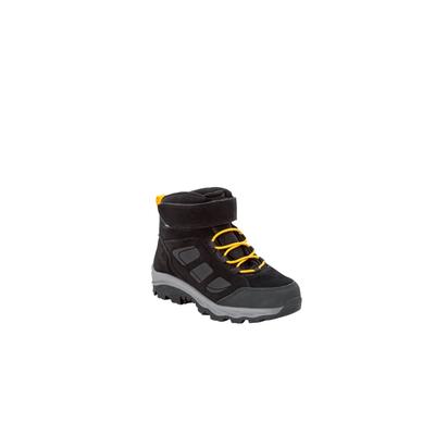 Wanderschuh JACK WOLFSKIN "VOJO LT TEXAPORE MID K", Gr. 32, schwarz, Leder, Textil, sportlich, Schuhe, wasserdicht