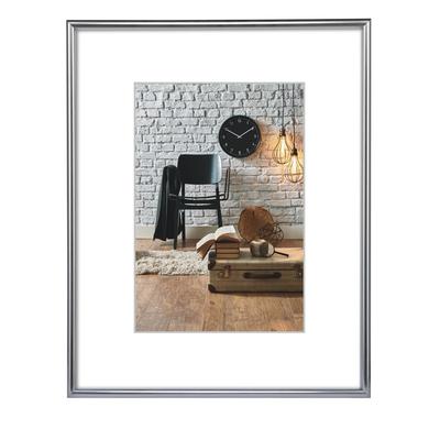 HAMA Bilderrahmen "Bilderrahmen, Kunststoffrahmen "Sevilla" bruchsicher aus Polystyrol", silber, 40x60cm, Bilderrahmen Image