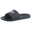 Pantolette TOMMY HILFIGER "EMBROID HILFIGER 85 POOL SLIDE", Herren, Gr. 39, blau (dunkelblau), Lederimitat, sportlich, Schuhe, Sommerschuh, Schlappen, Badeschuh mit Logostickerei