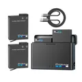 Per DJI Osmo Action 3 Action 4 Batteria LED Caricatore a doppio slot USB Chargung Hub Action Camera per Action 4/3 Accessori