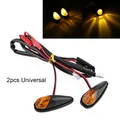 2pcs LED moto Flush Mount indicatore di direzione indicatore di direzione per moto ambra