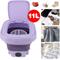 11L Portable Washing Machine Automatic Mini Foldable Bucket Washer With Drainage Pipe For Rv Travel Apartment 110- 240V