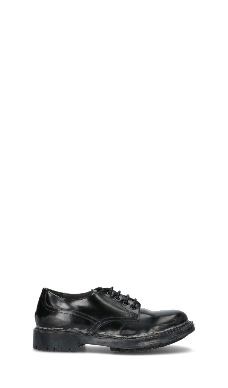 MOMA Stringata uomo nera in pelle