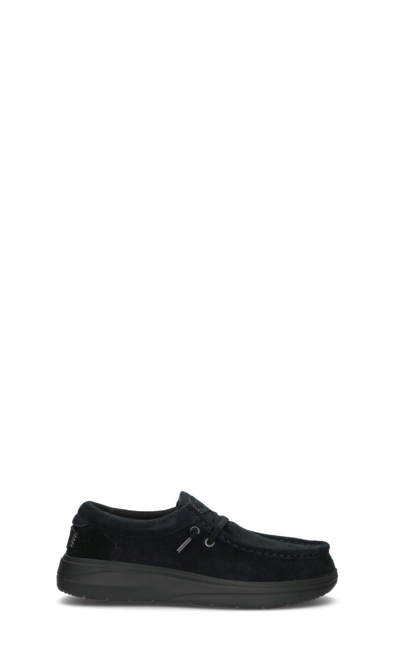 HEY DUDE Scarpa uomo nera in suede