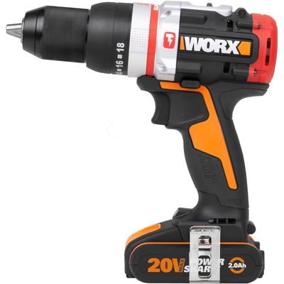 Akku-Schlagbohrmaschine WORX "WX354", bunt (schwarz, orange), B:18,7mm H:6,5mm L:20,4mm, Bohrmaschinen, bürstenloser Mot