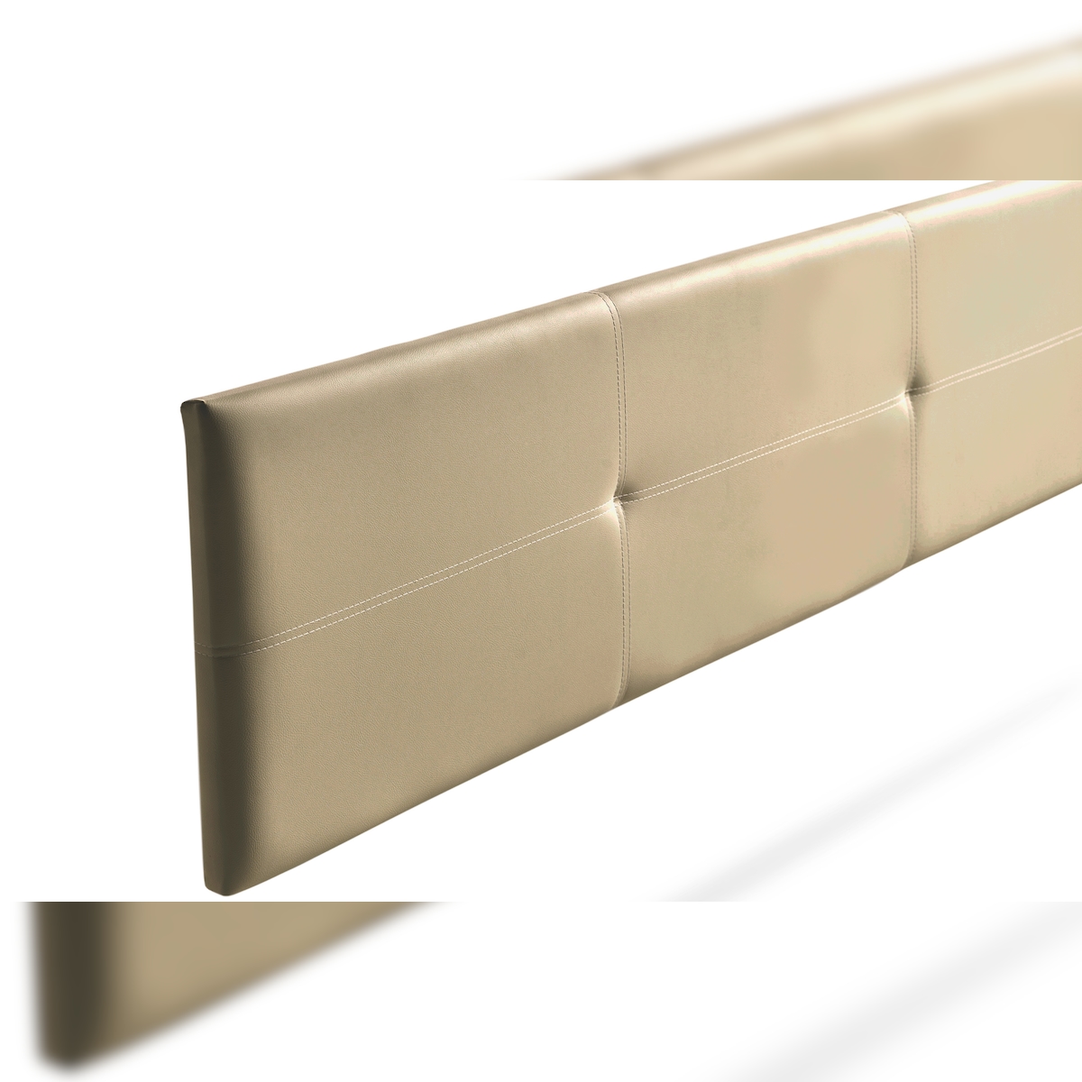 Gepolstertes Kopfteil ALMA Kunstleder 130x50x5 cm - Gold - Moonia Image