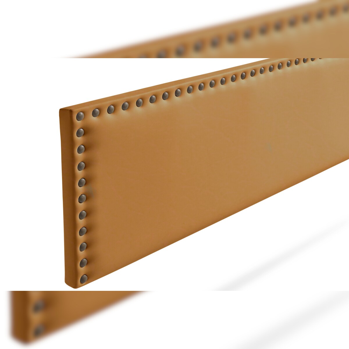 Gepolstertes Kopfteil MODENA Kunstleder 90x55x8 cm - Hellbraun - Moonia Image