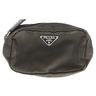 Prada Pre-owned Womens Pouch in Olive Green Nylon - One Size | Prada Pre-owned Sale | Discount Designer Brands