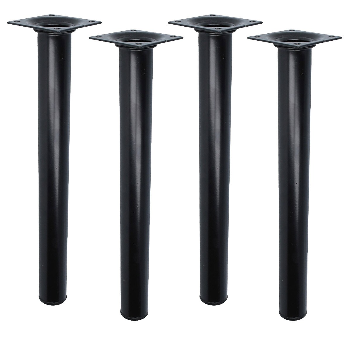 MS Beschläge Möbelstempel 300mm 4er Set Möbelfüße Schwarz ø 30mm Möbelstützen Stahl-Tischfüße Image