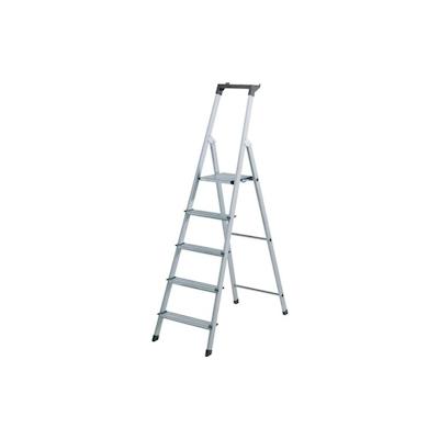 Stufenstehleiter Alu.8Stufen einseitig begehbar elox.Holme Arbeitshöhe ca.3700mm Image