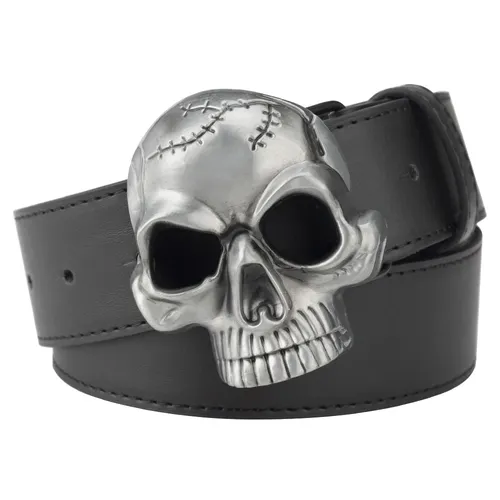 Herren-Gürtel mit Totenkopf-Schnalle, modischer Geisterkopf-Dekorationsgürtel