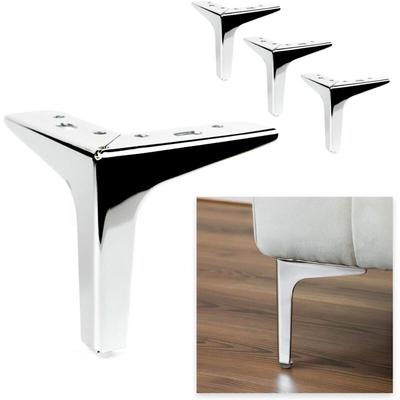 Memkey - Modellset mit 4 Füßen + 16 Schrauben, Höhe 13 cm, Füße für Sofas, Möbel, Schränke, Sessel, Image