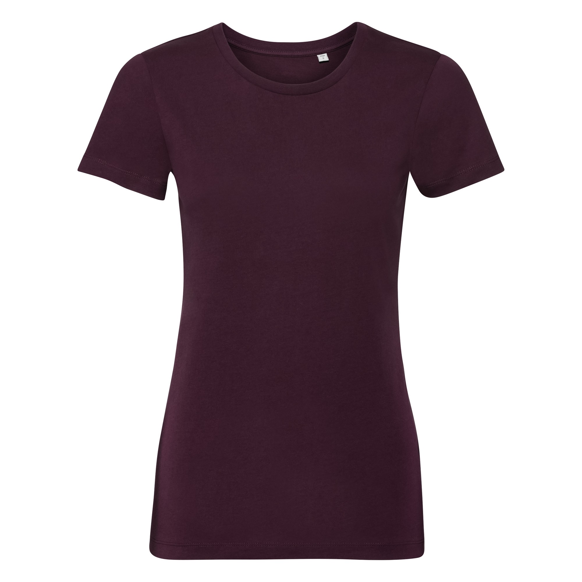 Russell Womens/Ladies Authentic Pure Organic Tee (Burgunderrot) Image