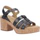Hush Puppies Womens Poppy Fisherman Ladies Heeled Sandals - Black - Size UK 7 | Hush Puppies Sale | Discount Designer Brands