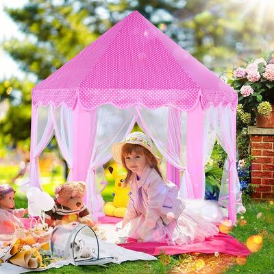 TEMU Girls Play House Indoor Pink Toy Tents Kids Outdoor Playhouse