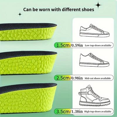 TEMU 1 Pair Insoles - Sweat Absorbent & Odor-resistant Eva, Support With Invisible Design For Sneakers, Men's & Women's Footwear