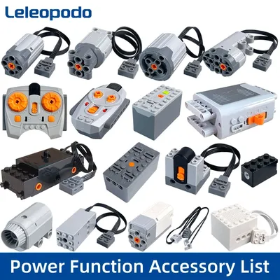 Für Power Functions Parts Building Block Steering Servo M XL Motor Lithium Battery Case 2.4G Remote Control Receiver für Legoeds