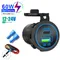 60W 12/24V Auto Ladegerät Buchse PD USB Schnelle Lade Steckdose Adapter Wasserdicht für Auto Motorrad Lkw RV Boot