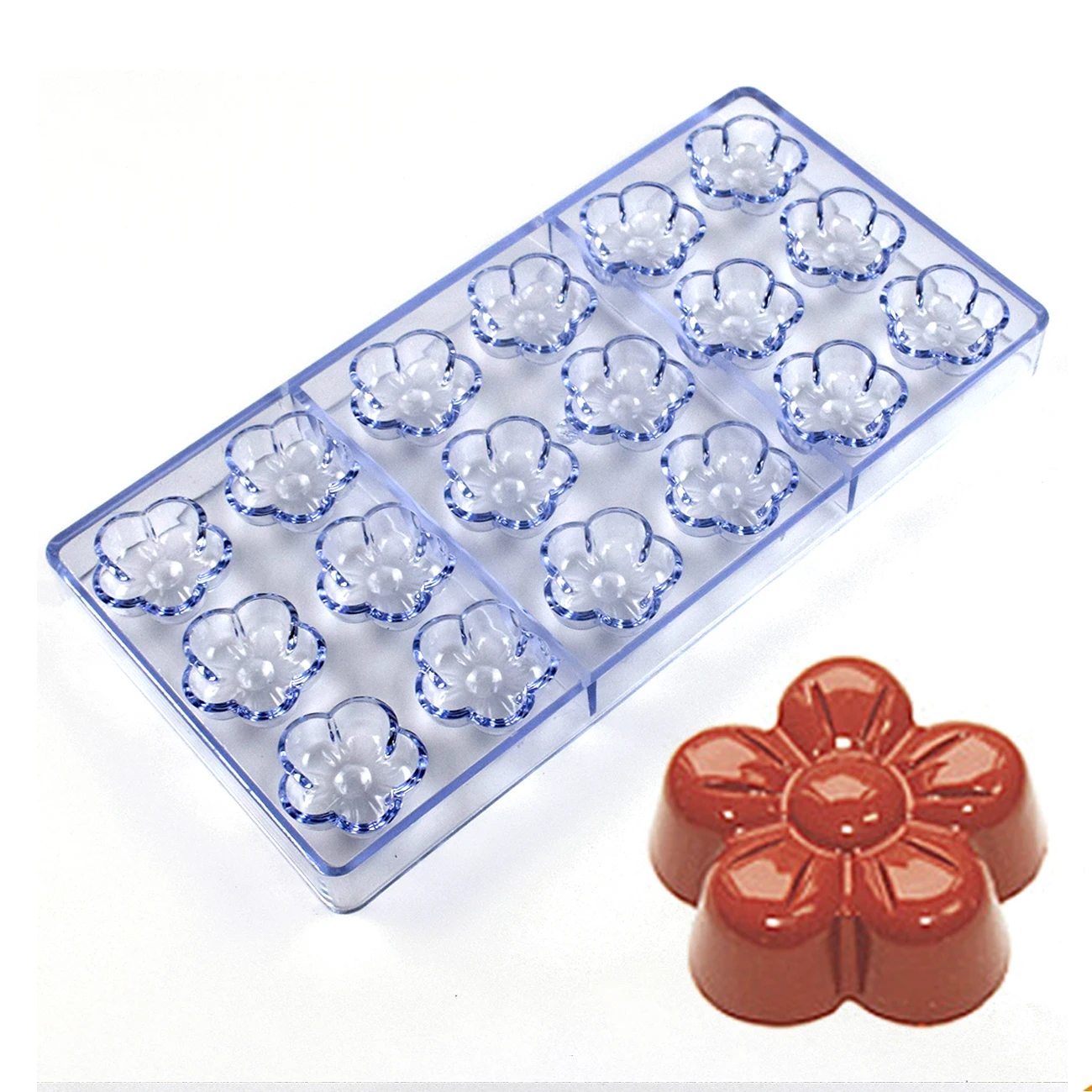 1Pcs Schokolade Form Polycarbonat Blumen Kugel Form Süßigkeiten Süßwaren Form Bäcker Pfannen Tabletts Backen Gebäck Werkzeuge Image