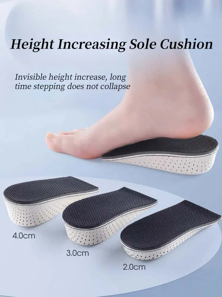 Unsichtbare Höhe Erhöhen Einlegesohlen EVA Memory Foam Männer Frauen Schuh Einlegesohle Ferse Heben 2/3/4 CM größere Kissen Heighten Schuh Pad
