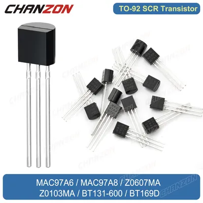 ZU-92 Triacs Z0607 Z0103 Bt169 Bt169D Bt131 Mac97A8 Z0607Ma Z0103Ma Mac97A6 600V Scr Transistor Bipolar Junction BJT triode Rohr Image