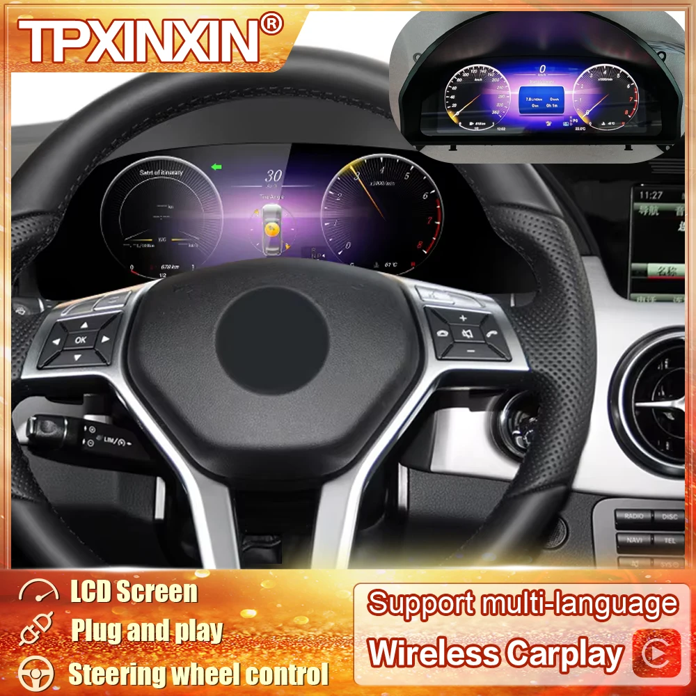 Auto Instrument Panel Für Benz GLK X204 2008 ~ 2015 Digital Dash Panel Messgeräte Instrument Cockpit Tacho Auto Dashboard cluster Image