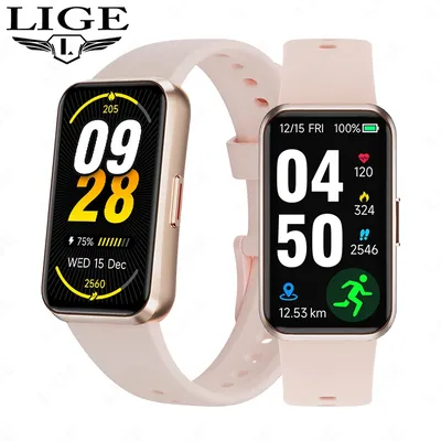 LIGE Neue Smart Uhr 2024, Drahtlose Bluetooth Anruf Smartwatch Männer Frauen Fitness Sport IP68 Image