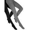 Strumpfhose CAPELLI NEW YORK, Damen, Gr. SM, grau (grau, schwarz), Obermaterial: 90% Polyamid, 10% Elasthan, unifarben, Strumpfhosen, mit extraweichem Tragegefühl