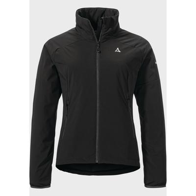 Outdoorjacke SCHÖFFEL "Bike Ins Jacket Style Salza WMS", Gr. 38, schwarz (9990, schwarz), Oberstoff: 90% Polyester, 10% Elasthan; (Coating: Polyurethan); Futter: 90% Polyester, 10% Elasthan; (Coating: Polyurethan); Wattierung: 100% Polyester,... Image