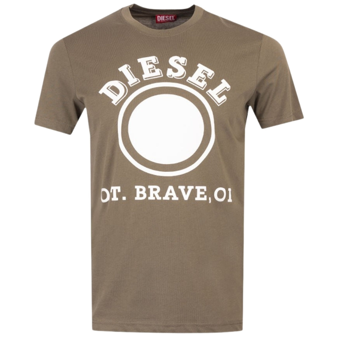 Diesel 1976 Varsity Logo Ivy Green T-Shirt Image